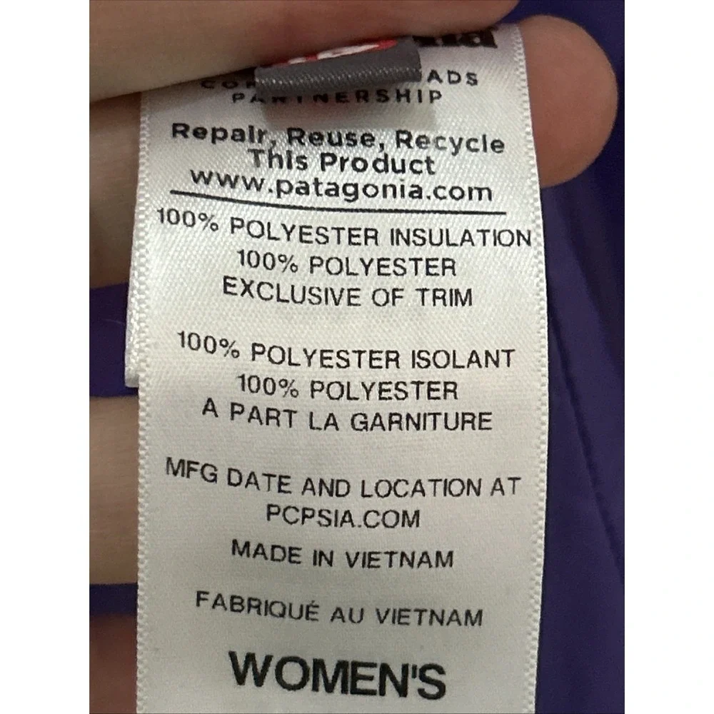 Patagonia Nano Puff Blue Puffer Vest Jacket‎ Full Zip Primaloft Women's XS 84246
